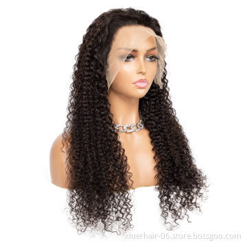 13X6 13X4 Lace Frontal Curly Wigs Natural Brazilian 100% Virgin Human Hair Pre Pluck Hd Lace Front Wigs For Black Women